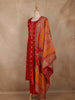 Red Floral Printed Cotton Salwar Suit with Dupatta