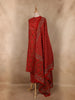 Red Floral Printed Cotton Salwar Suit with Dupatta