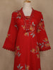 Red Floral Printed Cotton Salwar Suit with Dupatta
