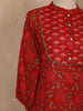 Red Floral Printed Cotton Salwar Suit with Dupatta