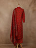 Red Floral Printed Cotton Salwar Suit with Dupatta