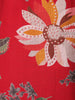 Red Floral Printed Cotton Salwar Suit with Embroidered Yoke and Dupatta