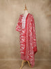 Red Floral Printed Cotton Salwar Suit with Printed Dupatta