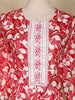 Red Floral Printed Cotton Salwar Suit with Printed Dupatta