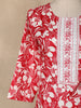 Red Floral Printed Cotton Salwar Suit with Printed Dupatta
