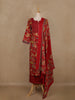 Red Floral Printed Cotton Salwar Suit with Dupatta – Daily & Festive Wear