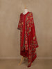 Red Floral Printed Cotton Salwar Suit with Dupatta – Daily & Festive Wear