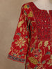 Red Floral Printed Cotton Salwar Suit with Dupatta – Daily & Festive Wear