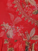 Red Floral Printed Crepe Salwar Suit with Dupatta