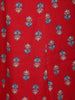 Red Floral Printed Design Cotton Anarkali Salwar Suit with Dupatta