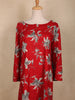 Red Floral Printed Design Cotton Kurti