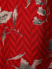 Red Floral Printed Design Cotton Kurti