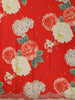 Red Floral Printed Design Pure Tissue Silk Saree