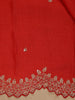 Red Floral Printed Design Pure Tissue Silk Saree