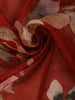 Red Floral Printed Kota Cotton Saree - Diadem