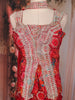 Red Floral Printed Sequins and Beads Embroidered Design Indo Western Palazzo Set with Dupatta