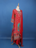 Red Floral Printed Synthetic Palazzo Salwar Suit - Diadem