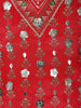 Red Floral Printed Synthetic Palazzo Salwar Suit - Diadem