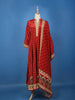 Red Floral Printed Synthetic Salwar Suit - Diadem