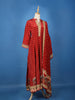 Red Floral Printed Synthetic Salwar Suit - Diadem