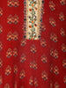Red Floral Printed Synthetic Salwar Suit - Diadem