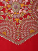 Red Floral Thread Embroidered Design Raw Silk Sharara Suit With Dupatta