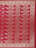 Red Floral Woven Banarasi Silk Saree