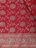 Red Floral Woven Banarasi Silk Saree