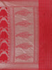 Red Floral Woven Banarasi Silk Saree