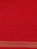 Red Floral Woven Banarasi Silk Saree