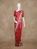 Red Floral Woven Banarasi Silk Saree