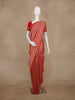 Red Floral Woven Banarasi Silk Saree