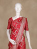 Red Floral Woven Banarasi Silk Saree