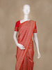 Red Floral Woven Banarasi Silk Saree