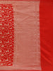 Red Floral Woven Design Pure Banarasi Saree