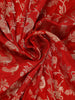 Red Floral Woven Design Pure Banarasi Saree