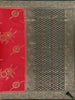 Red Floral Woven Design Banarasi Silk Saree