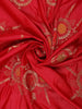 Red Floral Woven Design Banarasi Silk Saree