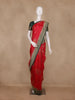 Red Floral Woven Design Banarasi Silk Saree
