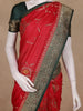 Red Floral Woven Design Banarasi Silk Saree