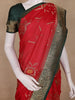Red Floral Woven Design Banarasi Silk Saree