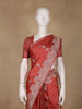 Red Floral Woven Design Pure Banarasi Saree