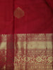 Red Floral Woven Kanchipuram Silk Saree