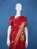 Red Floral Woven Kanchipuram Silk Saree