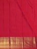 Red Floral Woven Kanchipuram Silk Saree With Zari Border