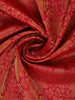 Red Floral Woven Kanchipuram Silk Saree With Zari Border