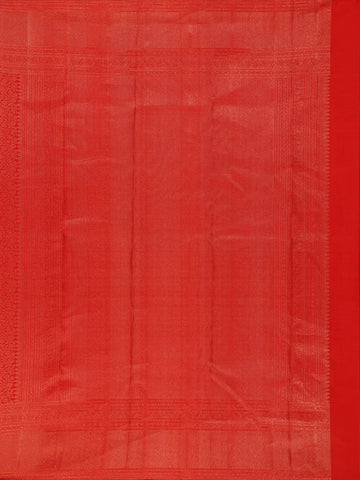 Red Floral Woven Pure Kanchipuram Silk Saree - Diadem