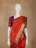 Red Floral Woven Pure Kanchipuram Silk Saree