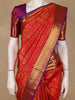 Red Floral Woven Pure Kanchipuram Silk Saree