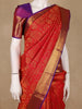 Red Floral Woven Pure Kanchipuram Silk Saree